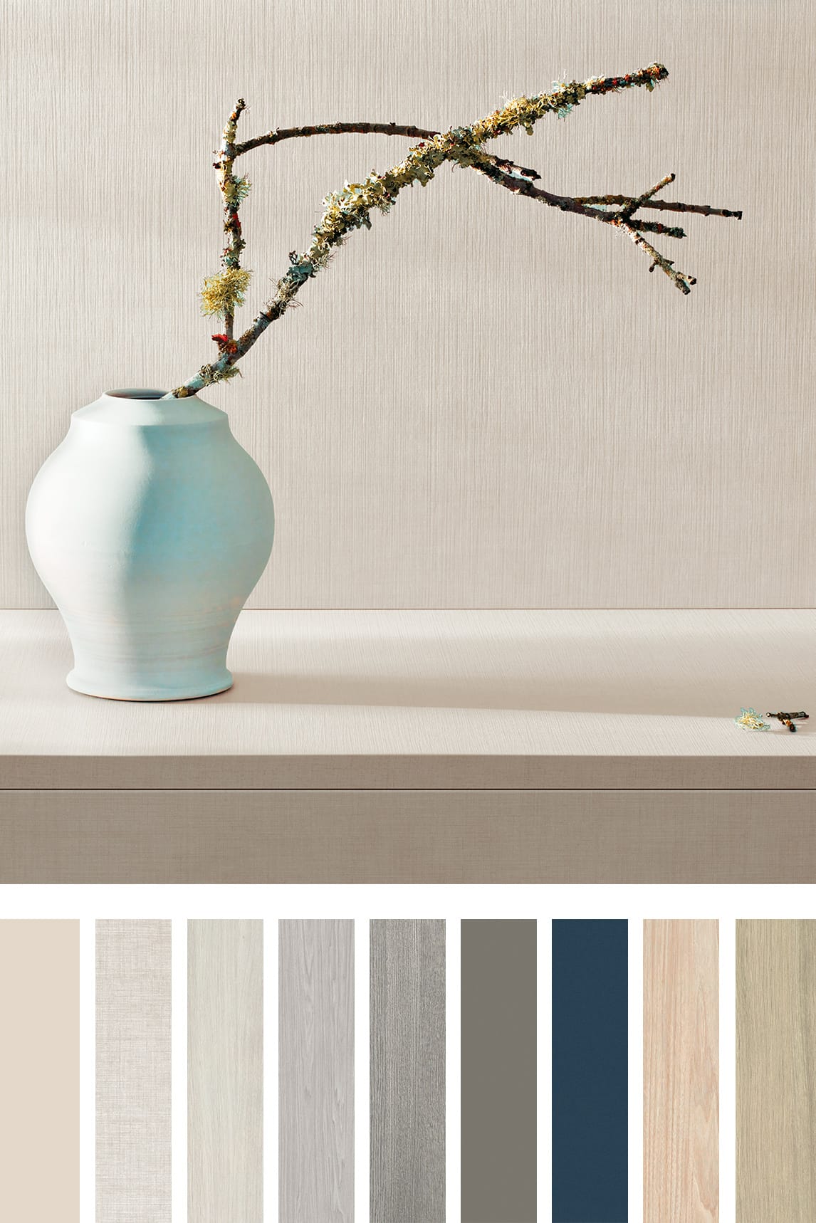 Closets and storage systems in wood grain finishes and various colors designed by California Closets