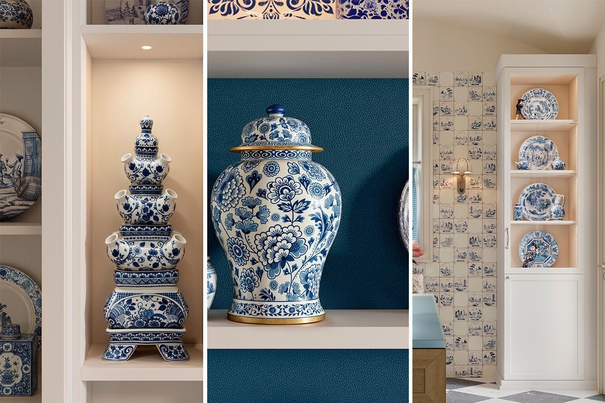 Sasha Bikoff's detailed kithen shelving, cabinets and lighting by California Closets