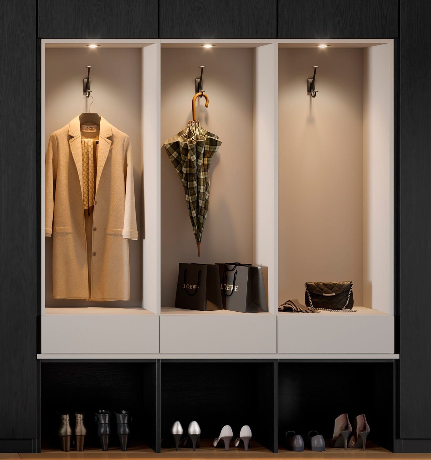 Mudroom and entryway accessories image